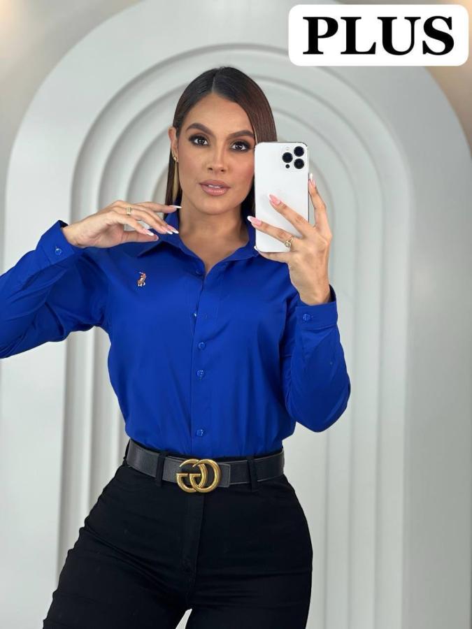 BLUSA LICRADA MANGA LARGA TALLA PLUS XXL 